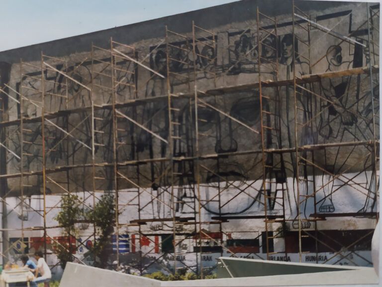 Mural en el museo Kaluz borrado por la delegacion